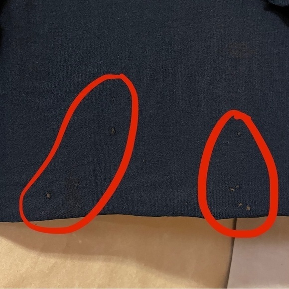 Tory Burch | Merino Wool Ruffle Trim Cardigan Sweater Open Front Black Size S - Picture 9 of 16